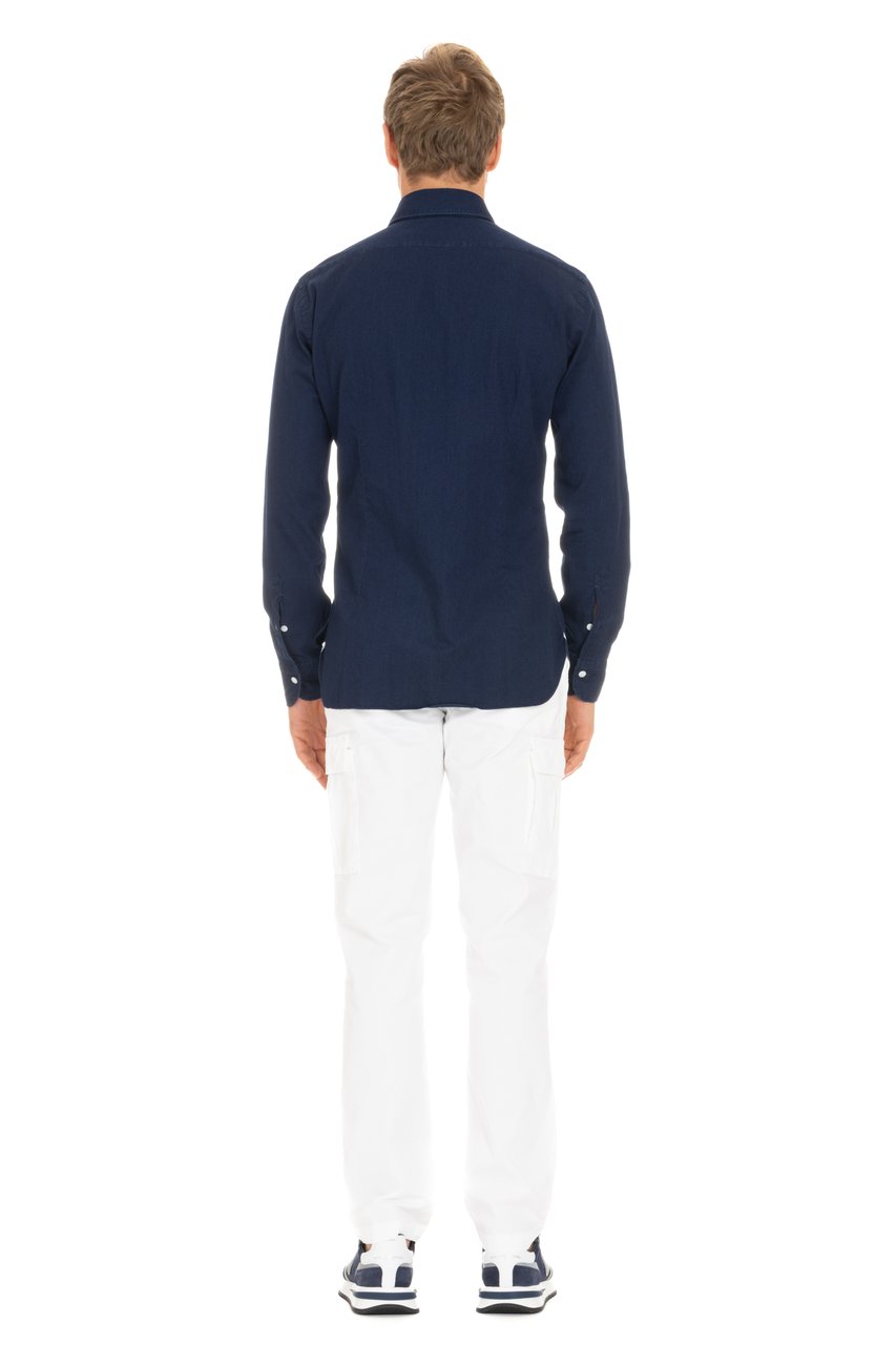 Barba Dark Denim Shirt Dandylife Line Zwart