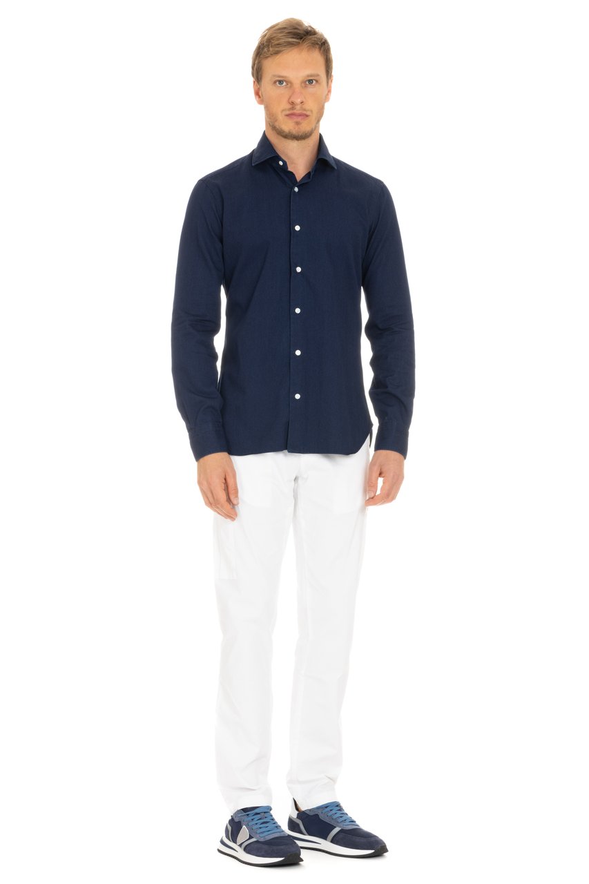 Barba Dark Denim Shirt Dandylife Line Zwart