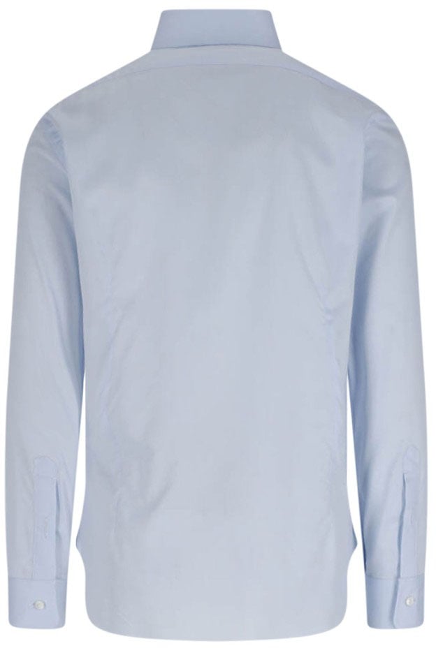Barba Napoli Classic Cotton Shirt – Light Blue Blauw