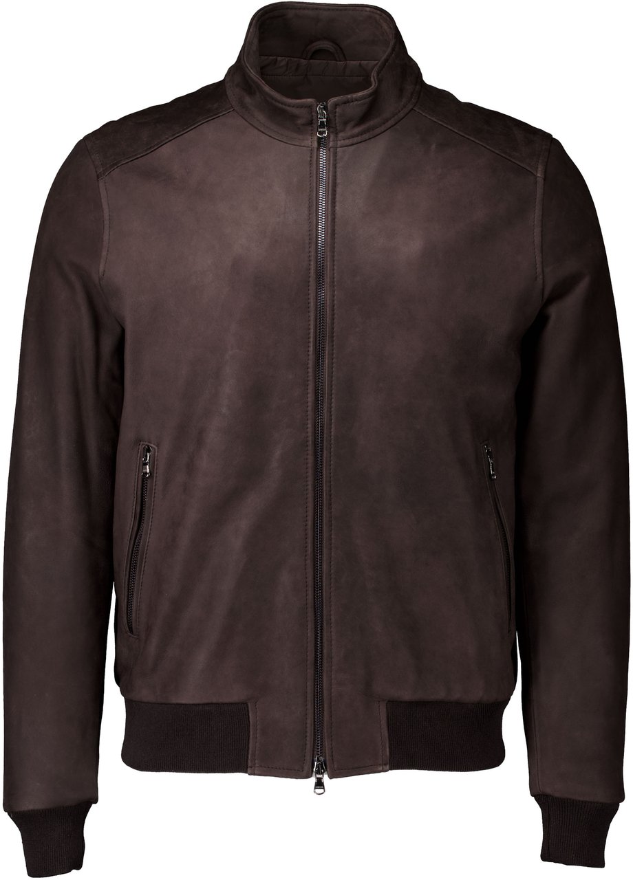 Barba Napoli Barba Napoli 43710 Leren Jassen Donkerbruin Dakota Bruin