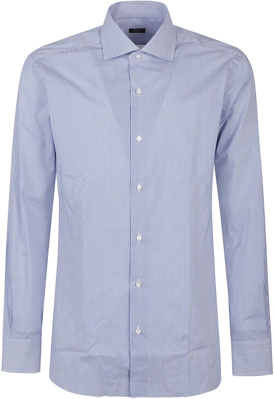 Barba Napoli Long Sleeve Neck Shirt White Wit