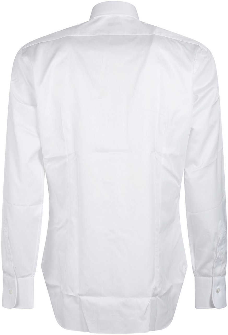Barba Napoli Long Sleeve Neck Shirt White Wit