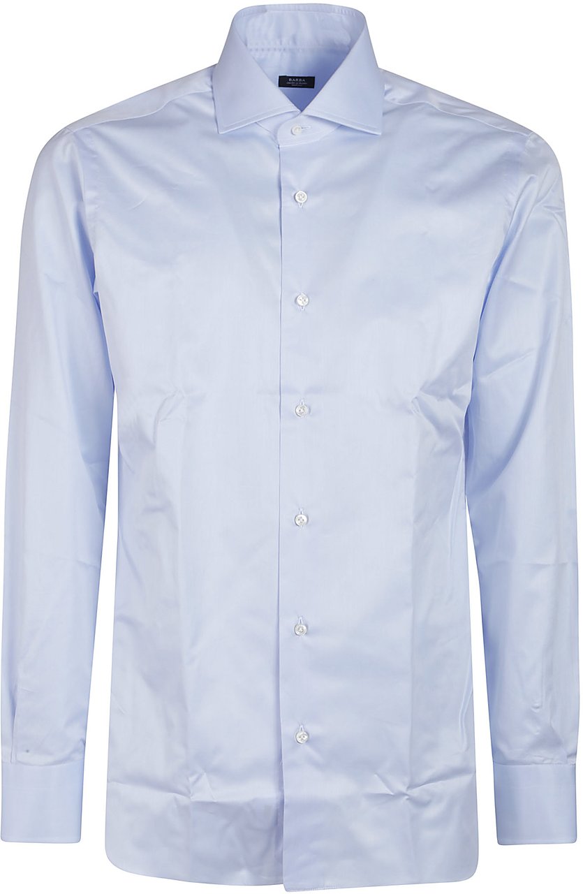 Barba Napoli Long Sleeve Neck Shirt Blue Blauw
