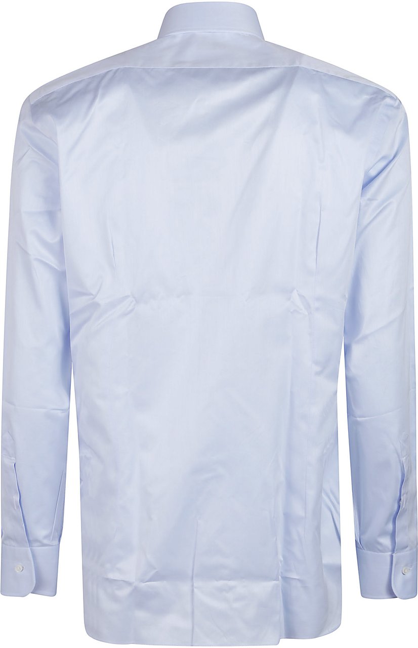 Barba Napoli Long Sleeve Neck Shirt Blue Blauw