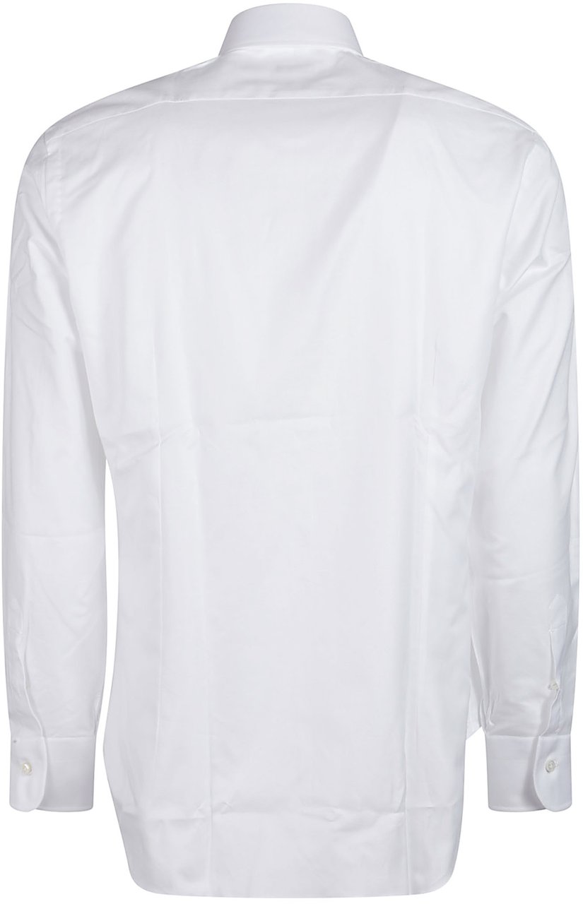 Barba Napoli Long Sleeve Neck Shirt White Wit