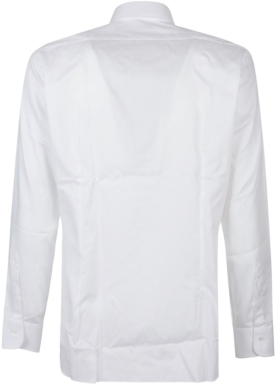 Barba Napoli Long Sleeve Neck Shirt White Wit