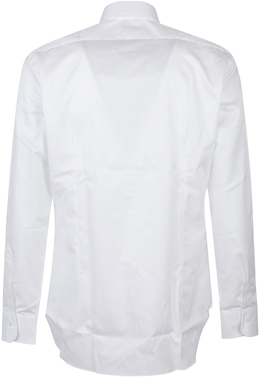 Barba Napoli Long Sleeve Neck Shirt White Wit