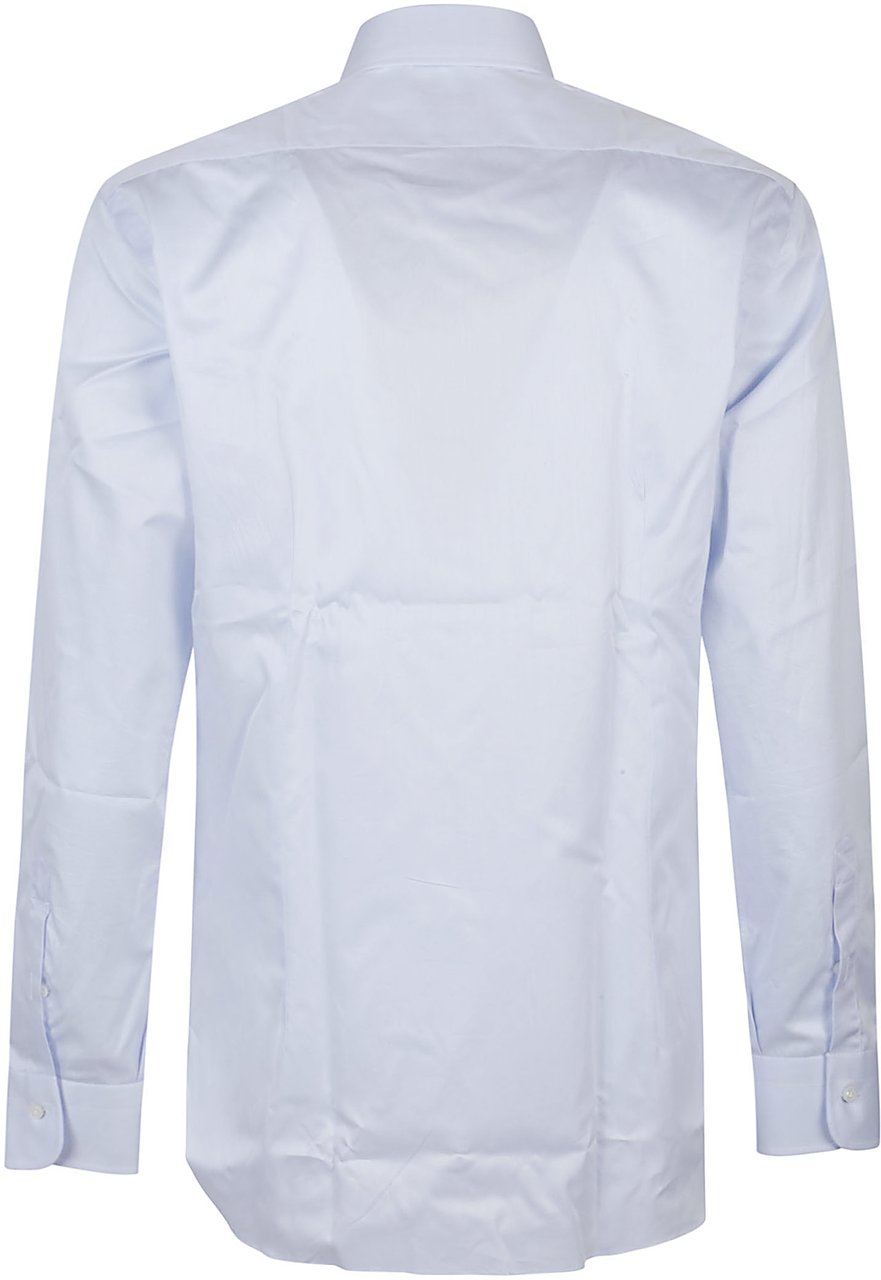 Barba Napoli Long Sleeve Neck Shirt Blue Blauw