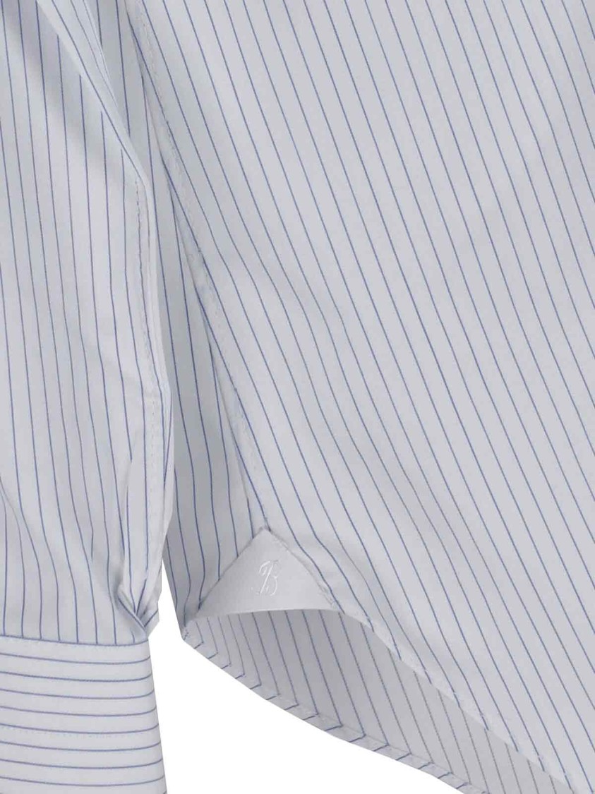 Barba Napoli Striped Cotton Shirt – White And Blue Wit