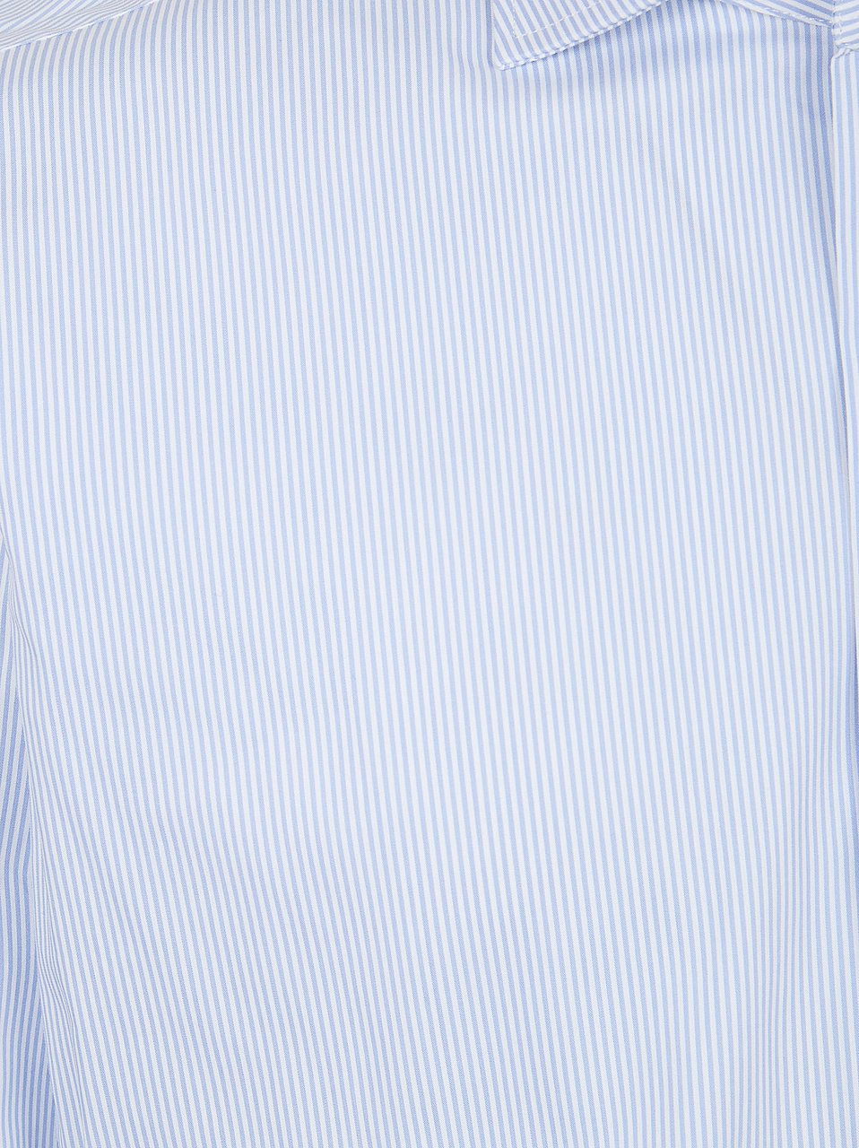Barba Napoli Slightly Stretch Cotton Striped Shirt with Classic Collar Blauw