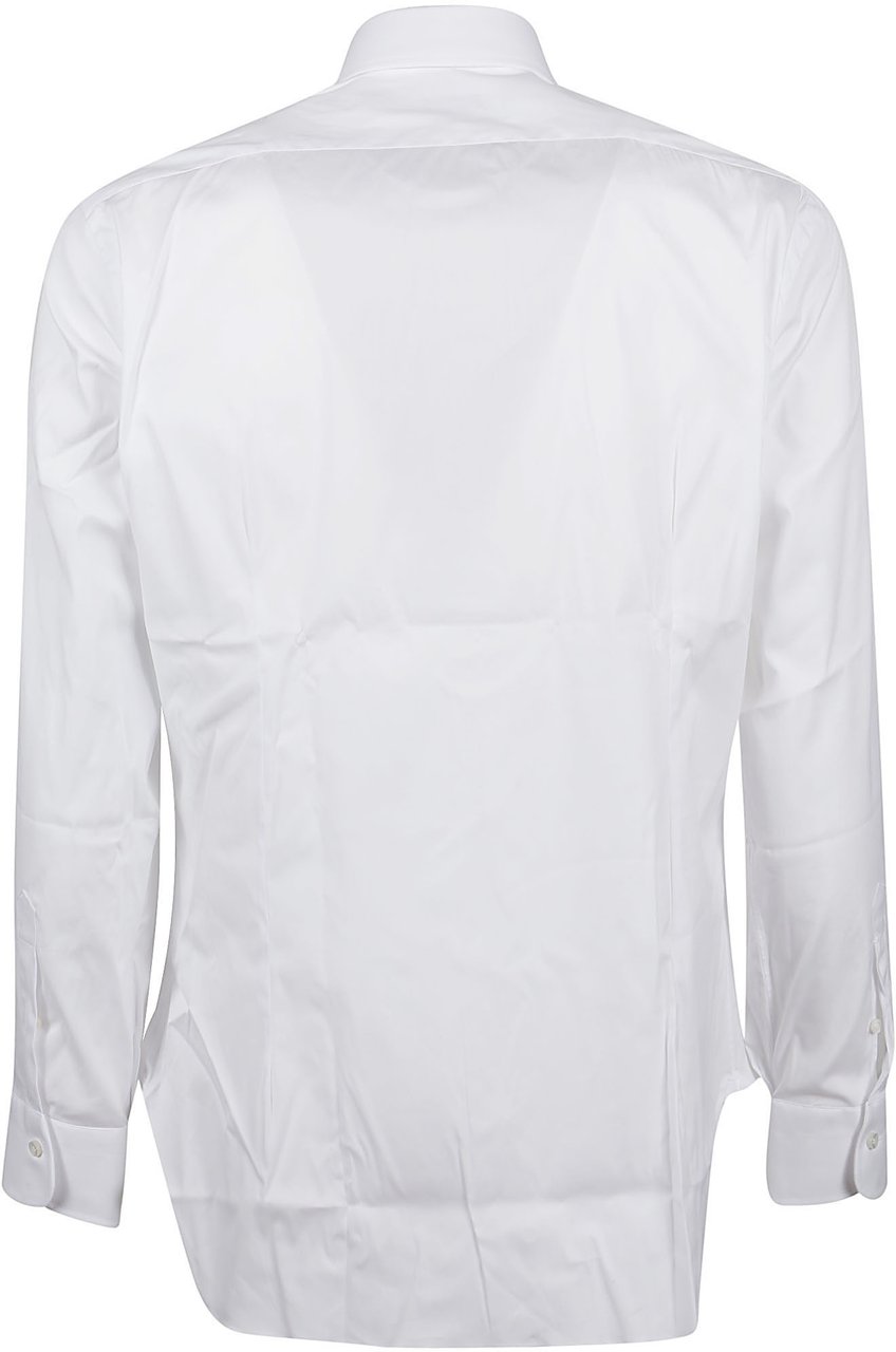Barba Napoli Long Sleeve Neck Shirt White Wit