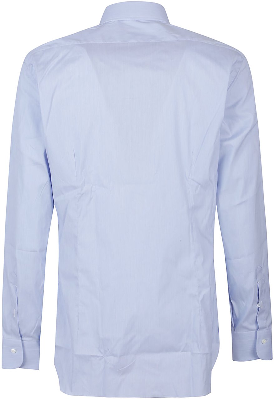 Barba Napoli Long Sleeve Neck Shirt Blue Blauw