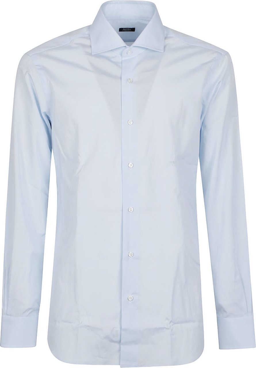 Barba Napoli Long Sleeve Neck Shirt Blue Blauw