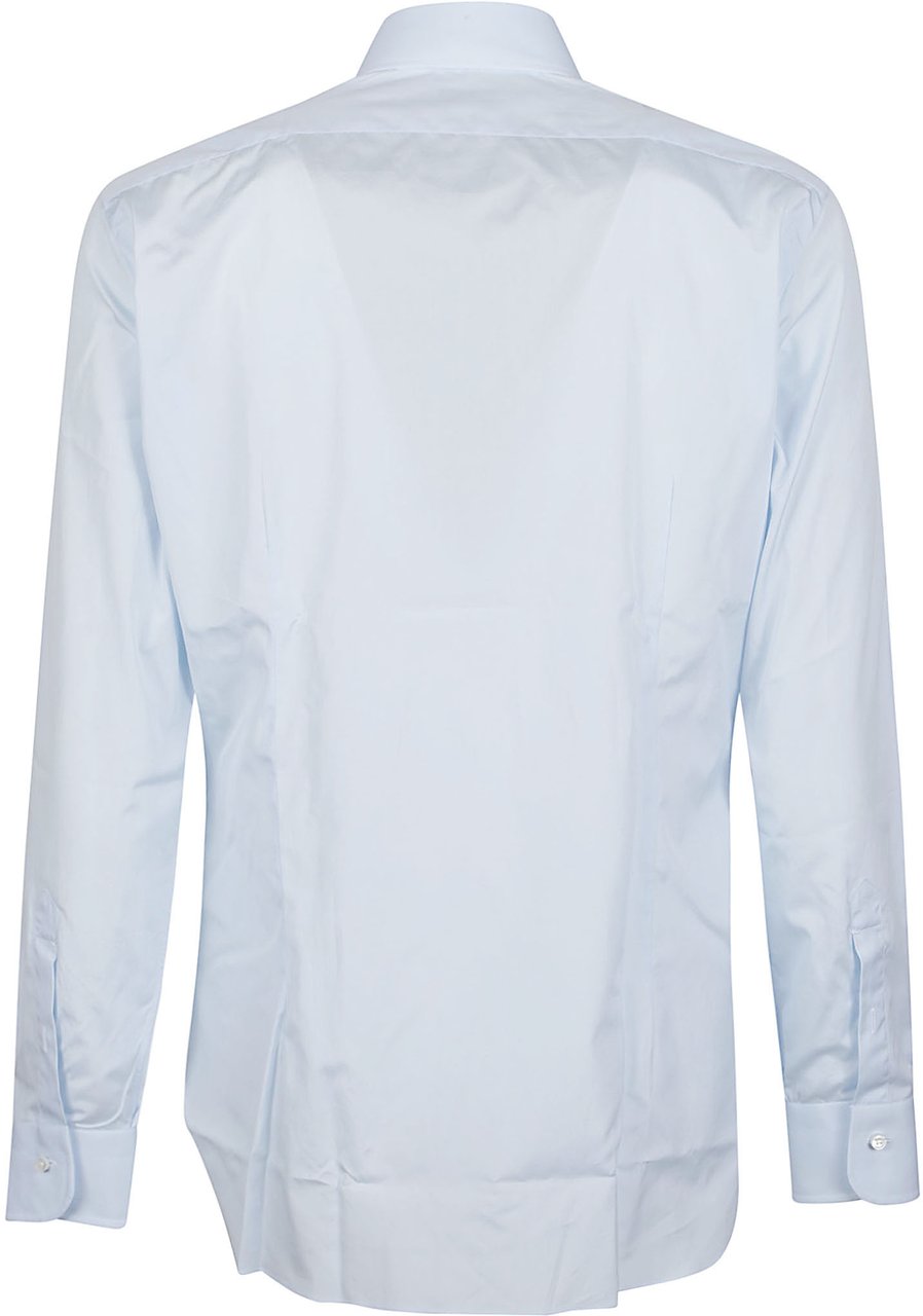 Barba Napoli Long Sleeve Neck Shirt Blue Blauw