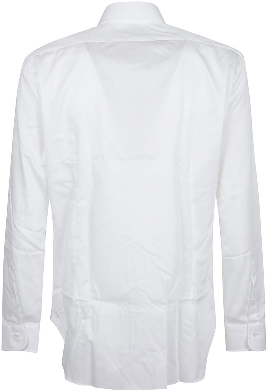 Barba Napoli Long Sleeve Neck Shirt White Wit