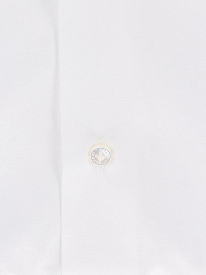 Barba Napoli White Cotton Classic Shirt Wit