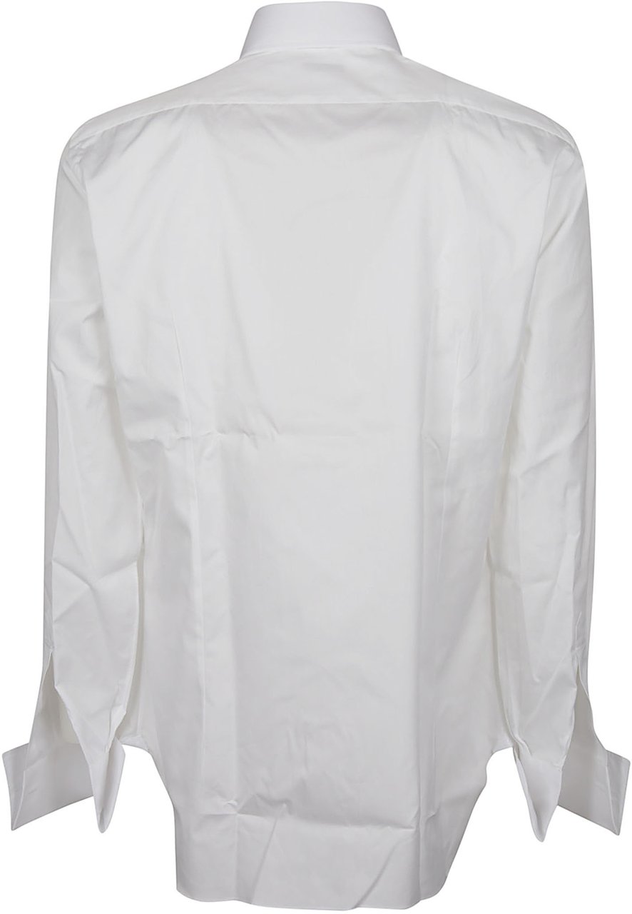 Barba Napoli Long Sleeve Neck Shirt White Wit