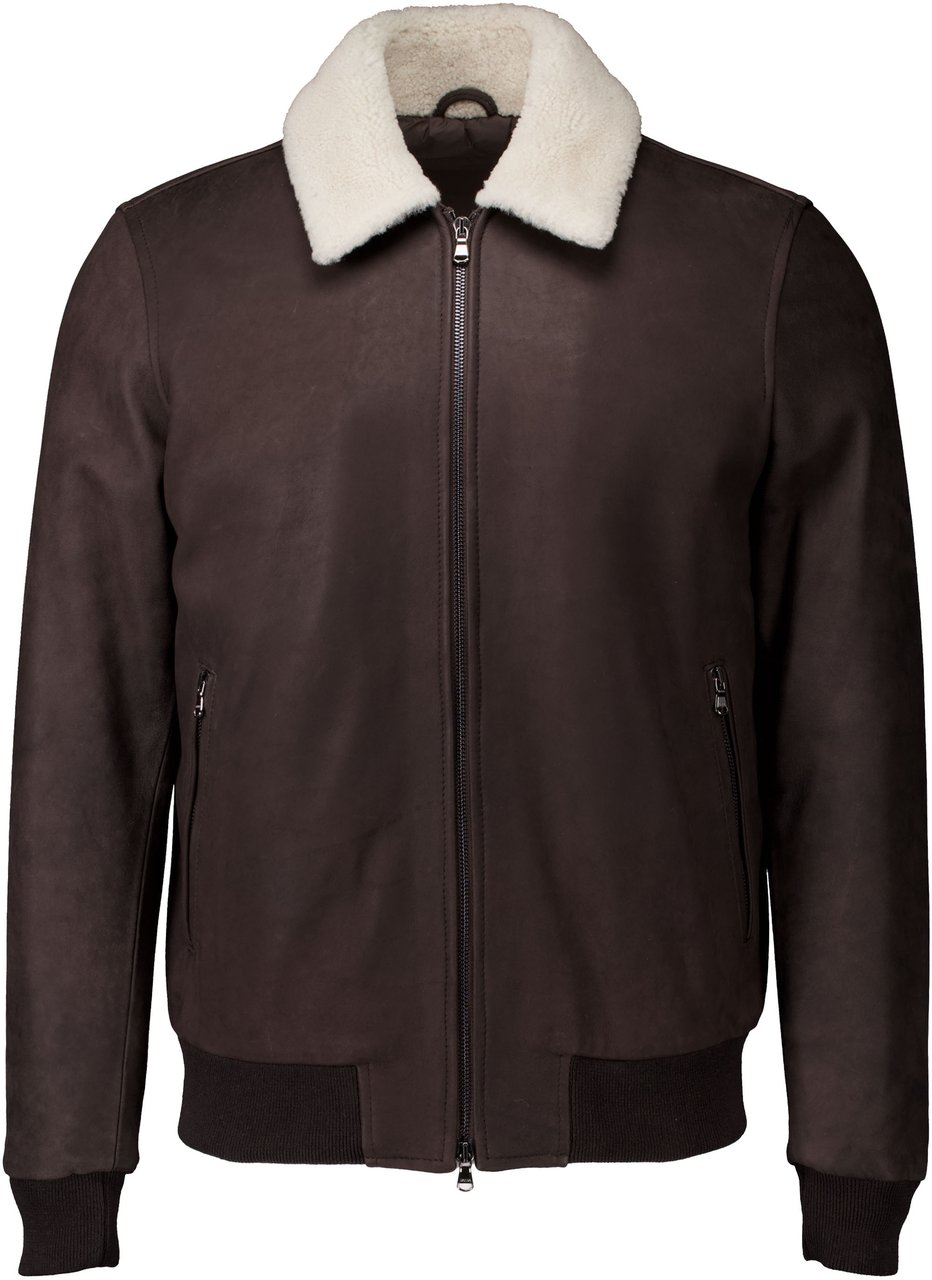 Barba Napoli Barba Napoli 43710 Leren Jassen Donkerbruin Jackie Bruin