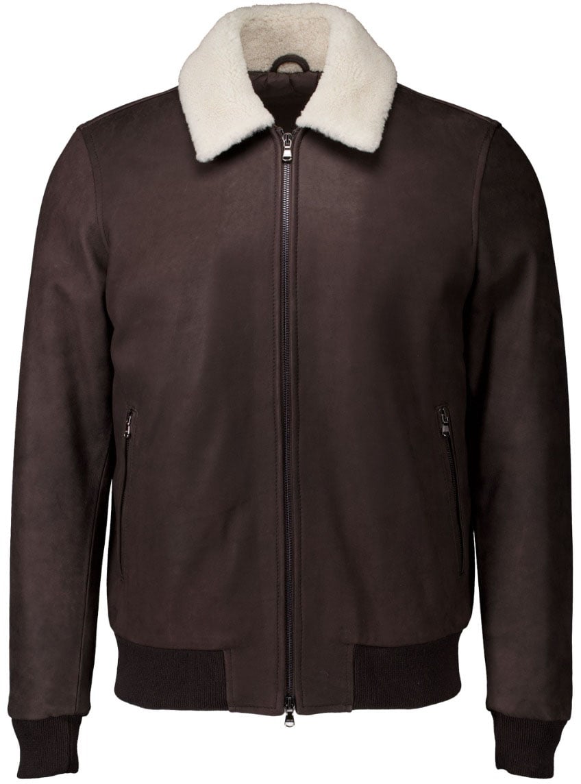 Barba Napoli Barba Napoli 43710 Leren Jassen Donkerbruin Jackie Bruin