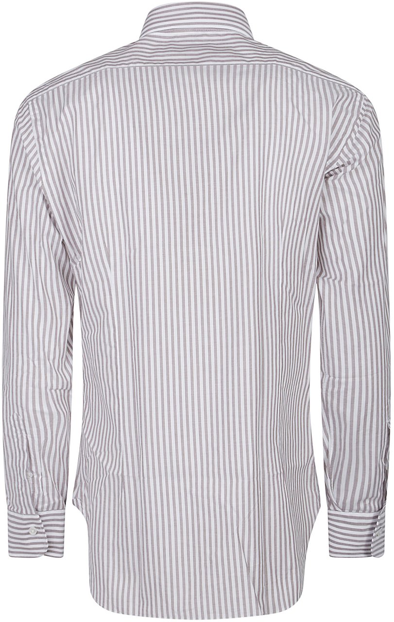 Barba Napoli Long Sleeve Neck Shirt Brown Bruin