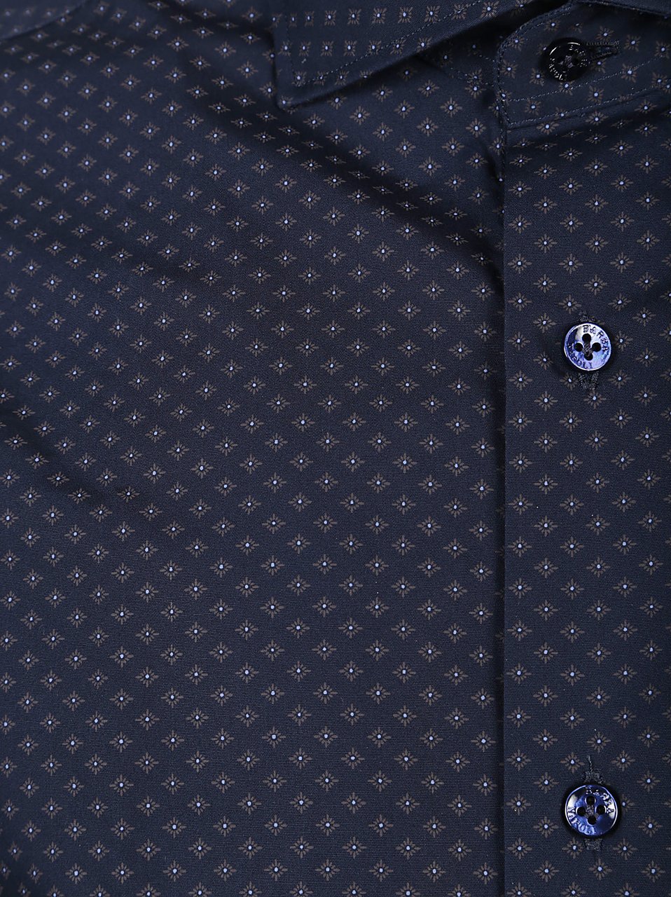 Barba Napoli Long Sleeve Neck Shirt Blue Blauw