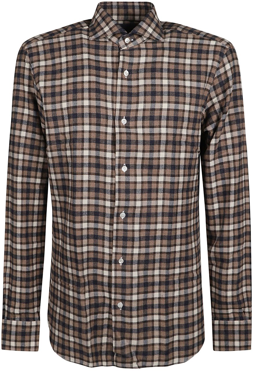 Barba Napoli Neck Shirt Brown Bruin