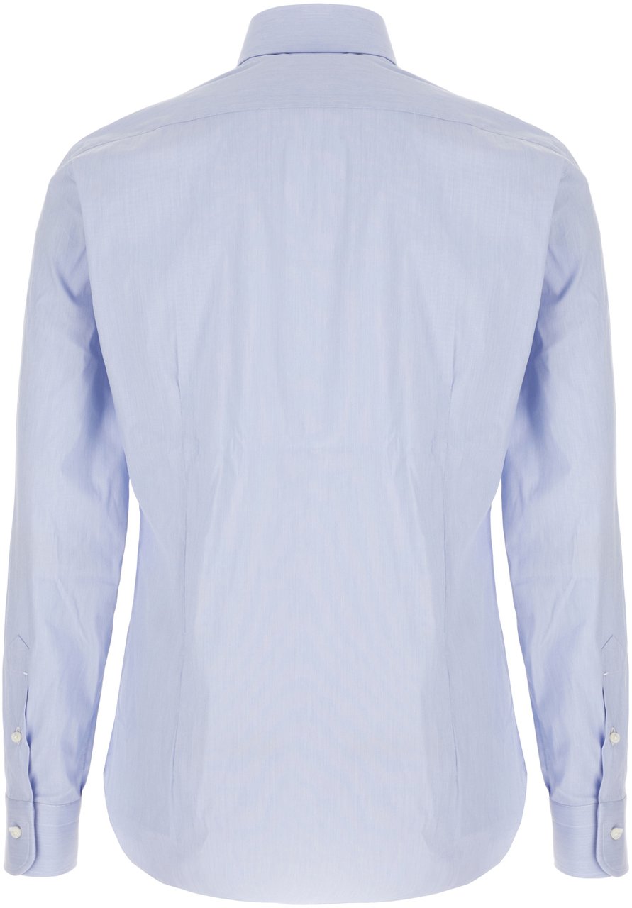 Barba Barba Light blue poplin shirt Lichtblauw