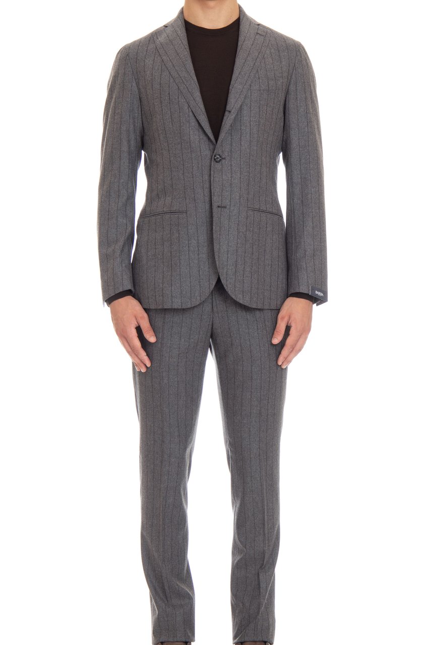 Barba Comfort Wool Pinstripe Suit Grijs