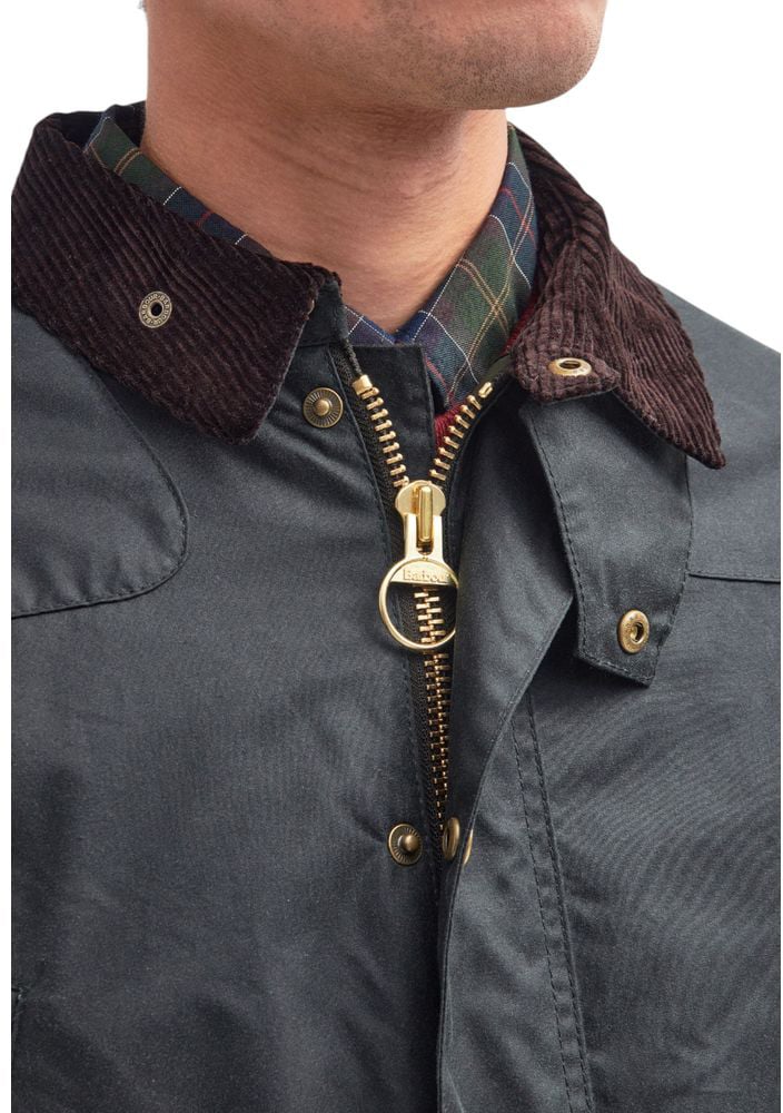 Barbour Gray Cotton Shell Jacket Grijs