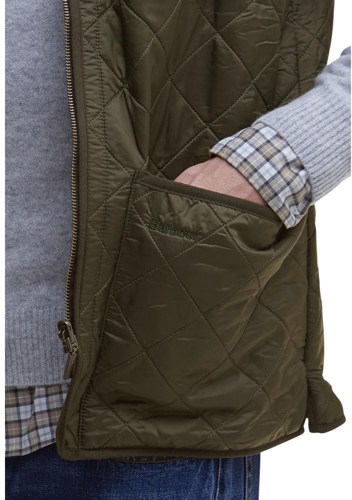 Barbour Green Polyamide Sleeveless Jacket Groen