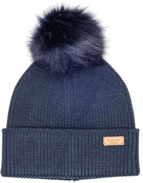 Barbour Barbour Blue Viscose Beanie Blauw