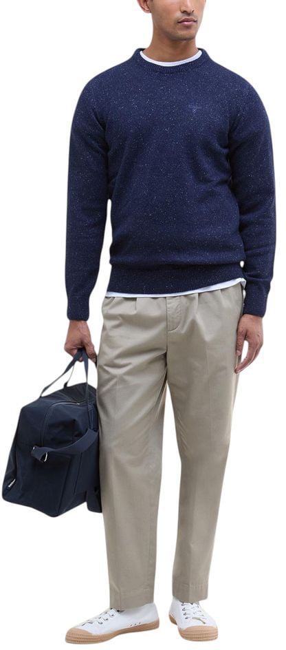 Barbour Blue Wool Sweatshirt Blauw