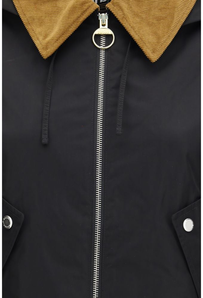 Barbour Barbour Black Cotton Rain Coat Zwart