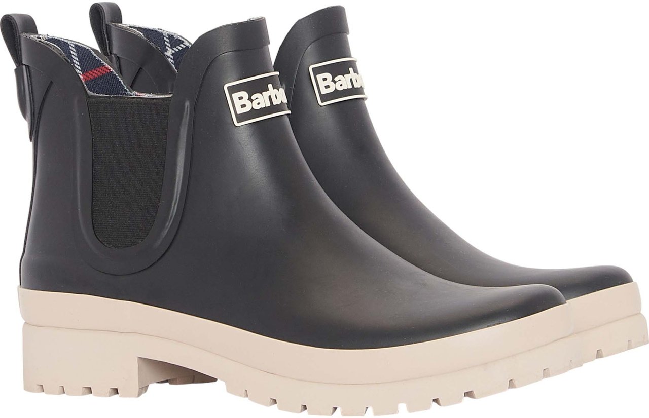 Barbour Boots Caoutchouc Mallow chelsea noir semelle sable LRF0091 BK32 Barbour femme Zwart