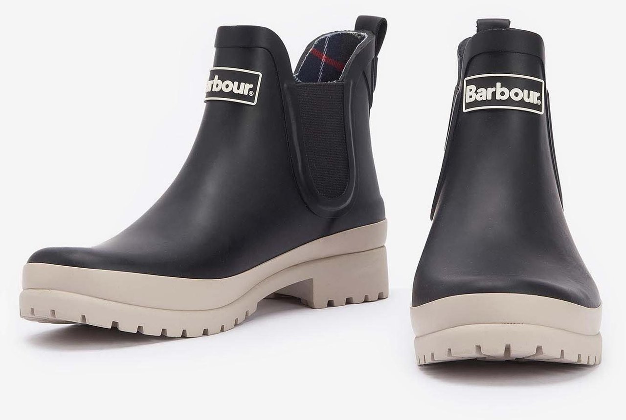 Barbour Boots Caoutchouc Mallow chelsea noir semelle sable LRF0091 BK32 Barbour femme Zwart