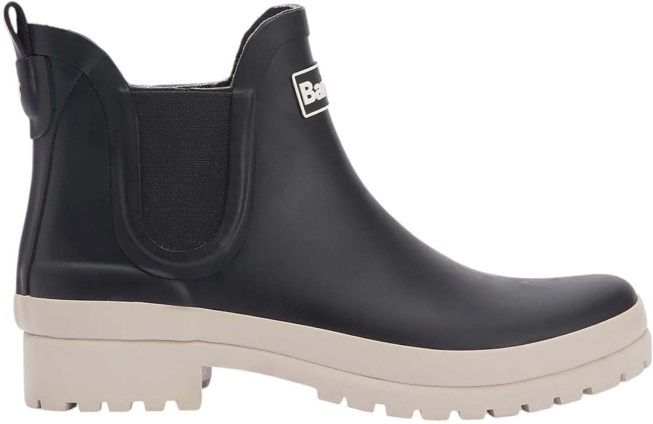 Barbour Boots Caoutchouc Mallow chelsea noir semelle sable LRF0091 BK32 Barbour femme Zwart