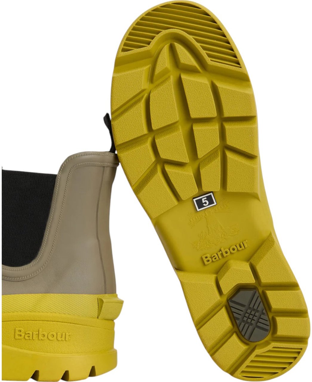 Barbour Boots Nimbus Chelsea Welly bi color caoutchouc vert jaune LRF0099 GN72 Barbour Femme Divers