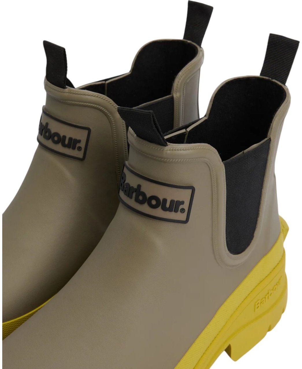 Barbour Boots Nimbus Chelsea Welly bi color caoutchouc vert jaune LRF0099 GN72 Barbour Femme Divers