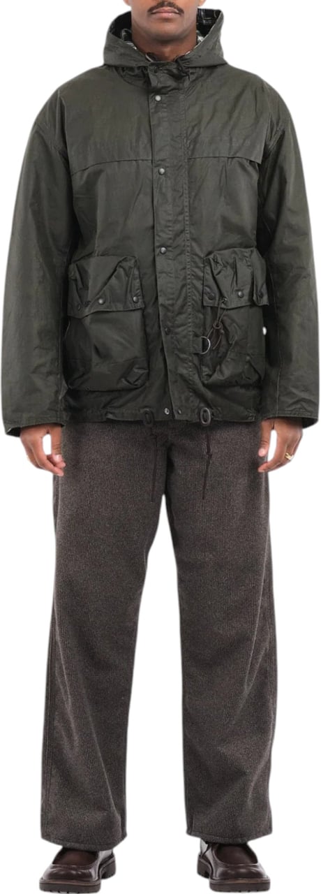 Barbour Parka Durhan capuche poches soufflées tartan antique intérieur MWX2448 OL51 Barbour homme Divers