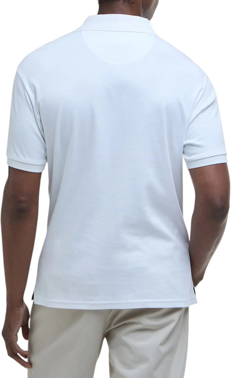 Barbour T-shirt blanc Relaxed Fit logo Barbour Coton MTS1412 WH11 Barbour Homme Wit