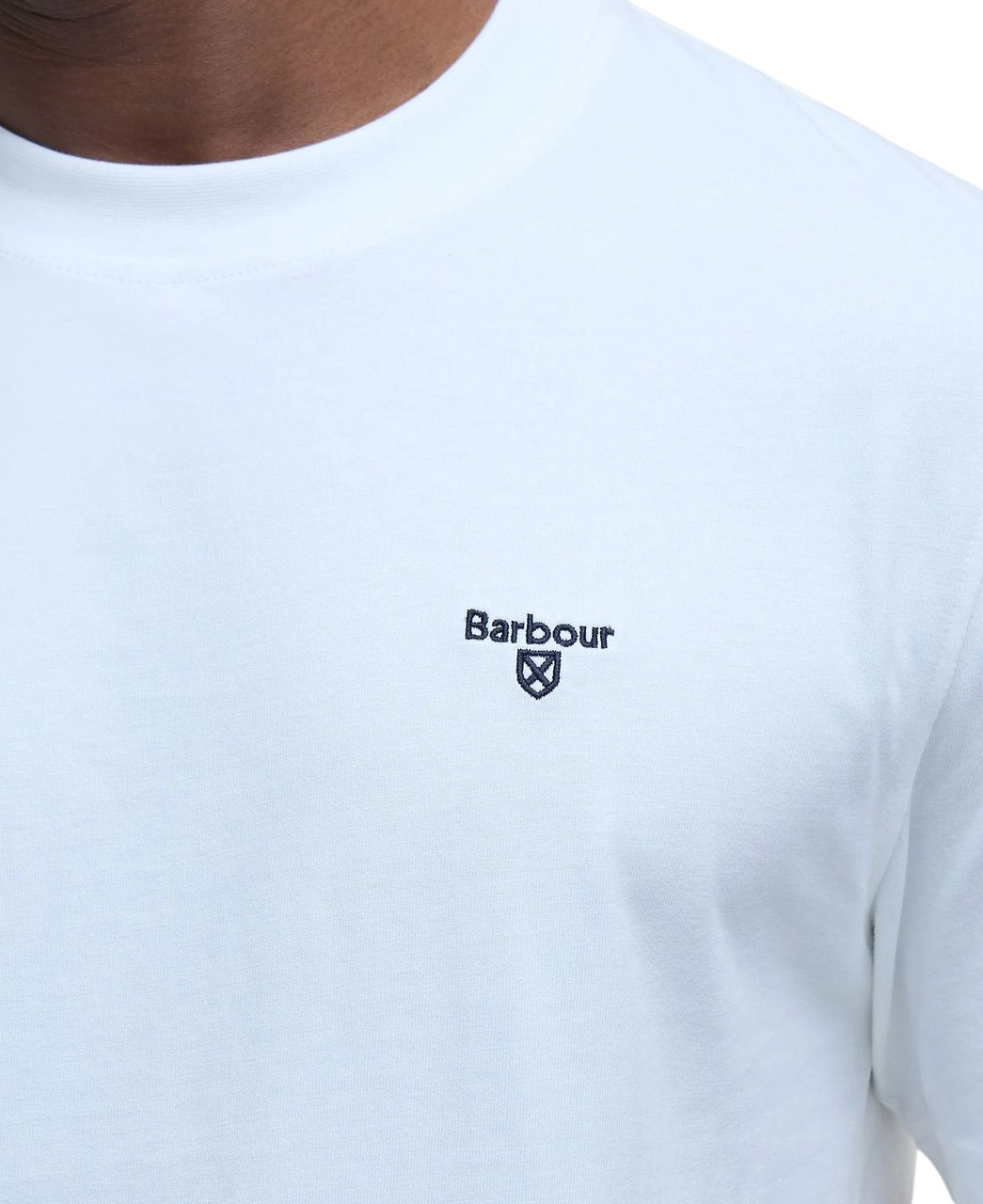 Barbour T-shirt blanc Relaxed Fit logo Barbour Coton MTS1412 WH11 Barbour Homme Wit
