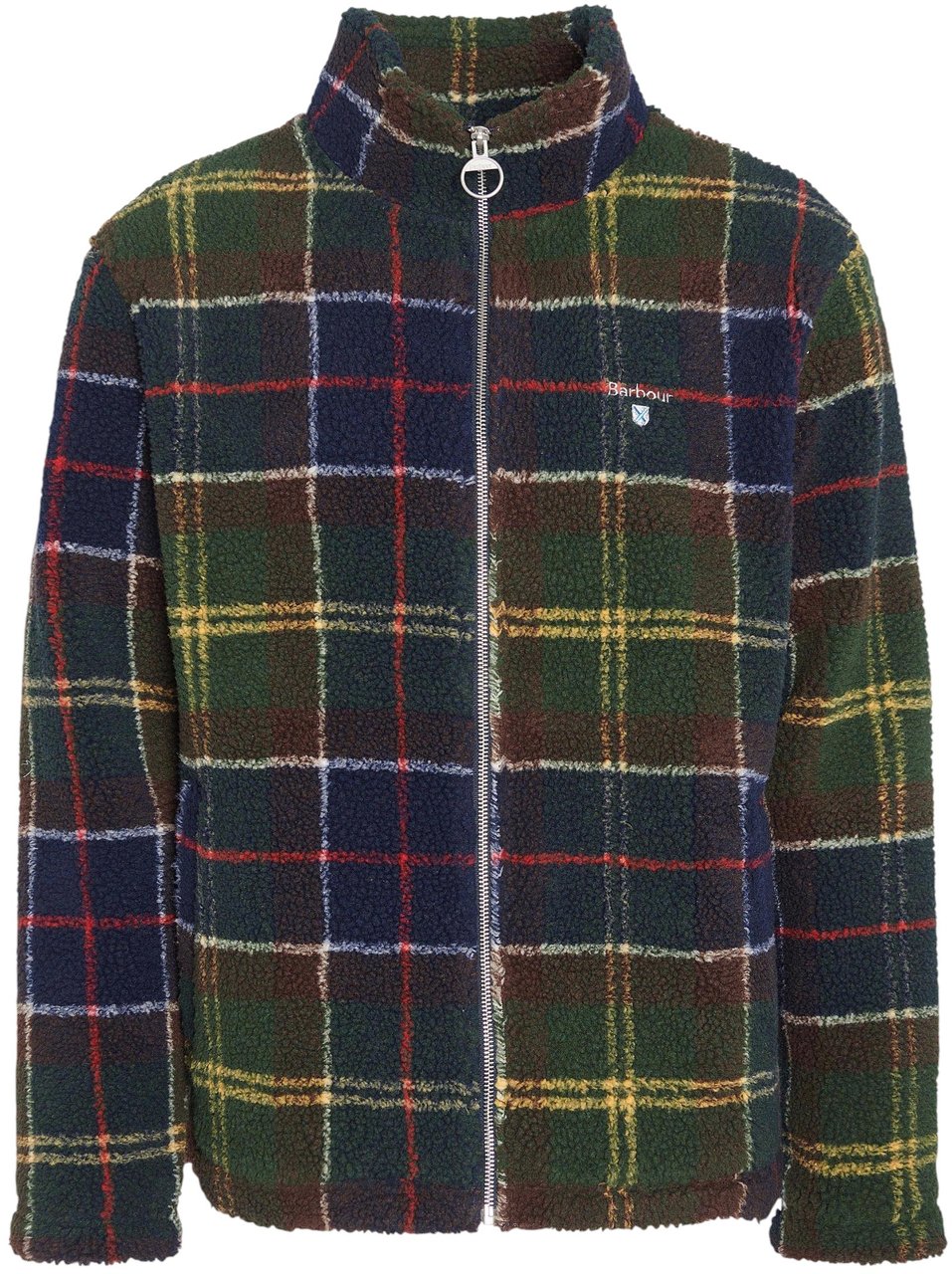 Barbour Blouson polair bouclette tartan vert bleu Fleece Barbour Homme MFL0187 TN11 Divers