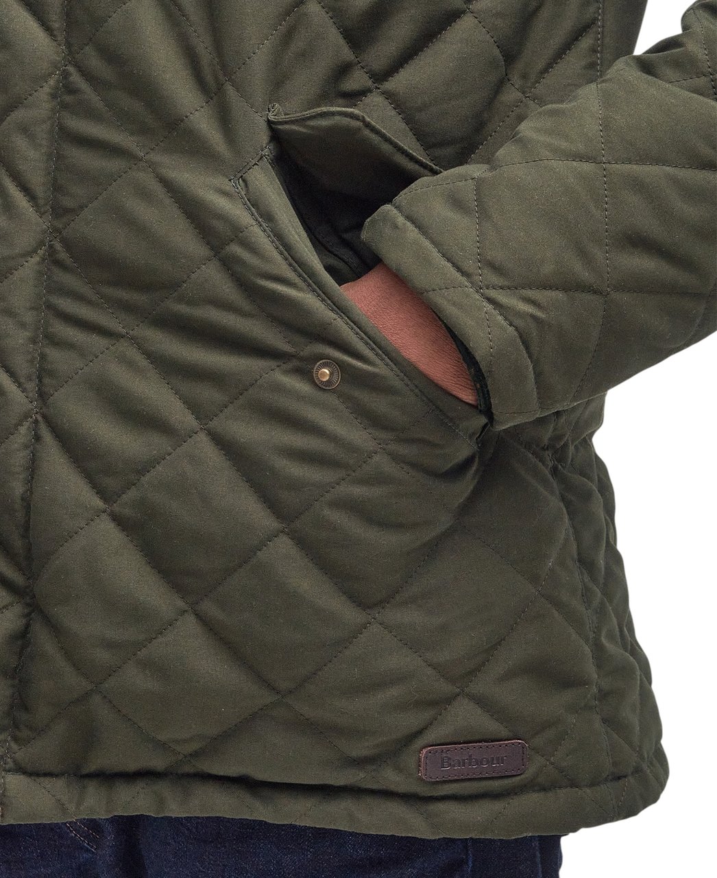 Barbour Veste matelassé loden Waterproof dark olive BARBOUR homme MQU1585 OL91 Divers