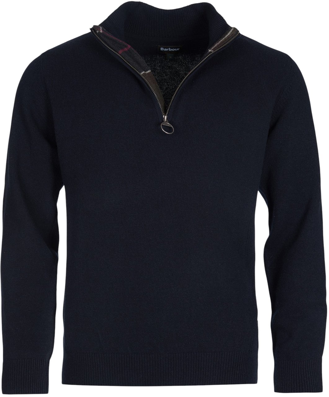 Barbour Pull col camion zip tartan Holden navy BARBOUR homme MKN0837 NY91 Divers