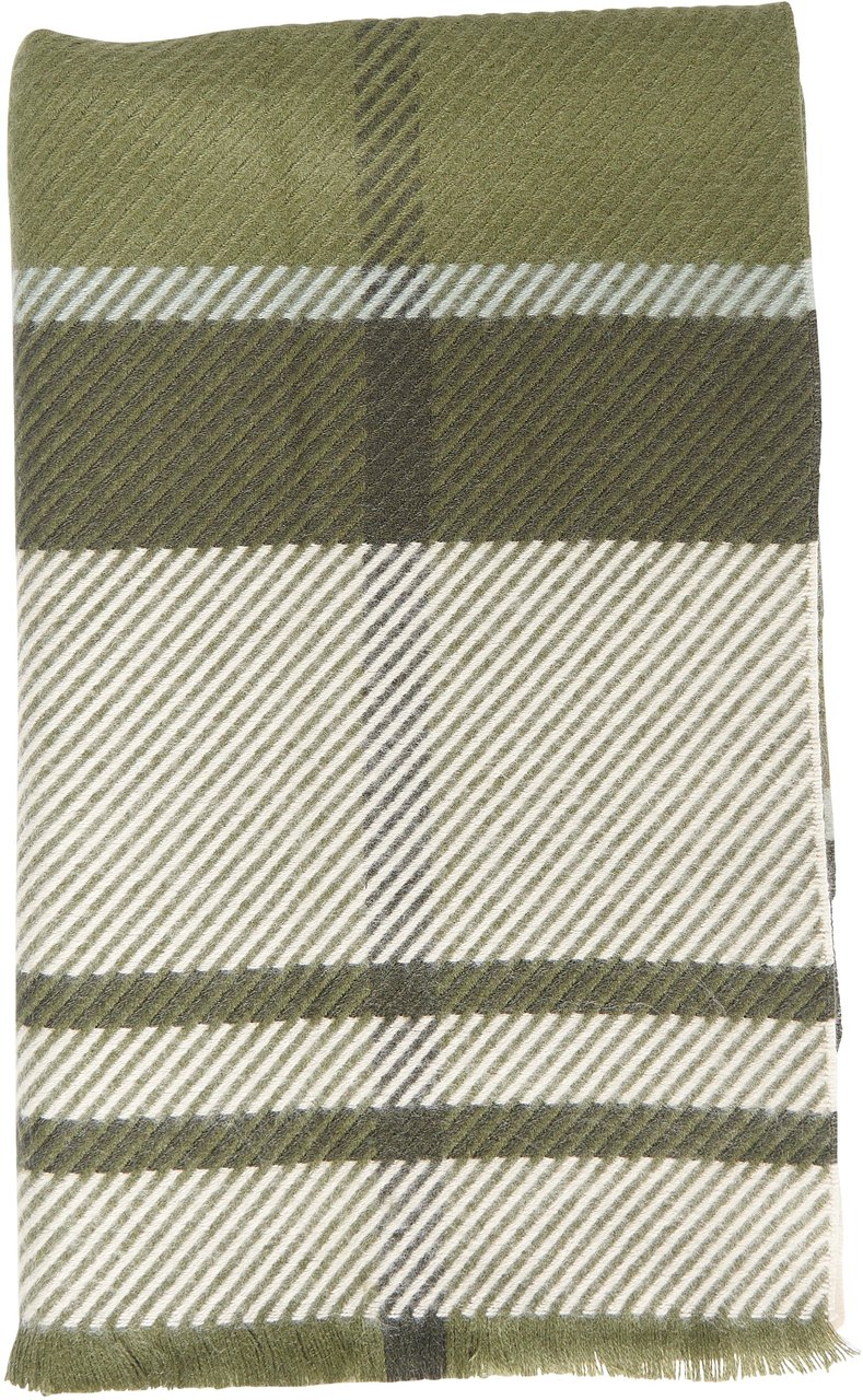 Barbour Echarpe fine tartan écru vert classique Blair Barbour femme homme LSC0308 GN71 Divers