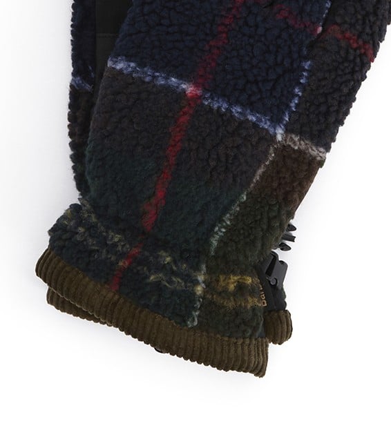 Barbour Gants bouclette tartan vert bleu Field Barbour Homme Femme MGL0147 TN11 Divers