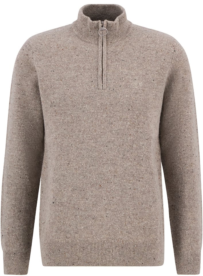 Barbour Pull col camion chiné greige Tainsbury Barbour Homme MKN1577 ST51 Divers