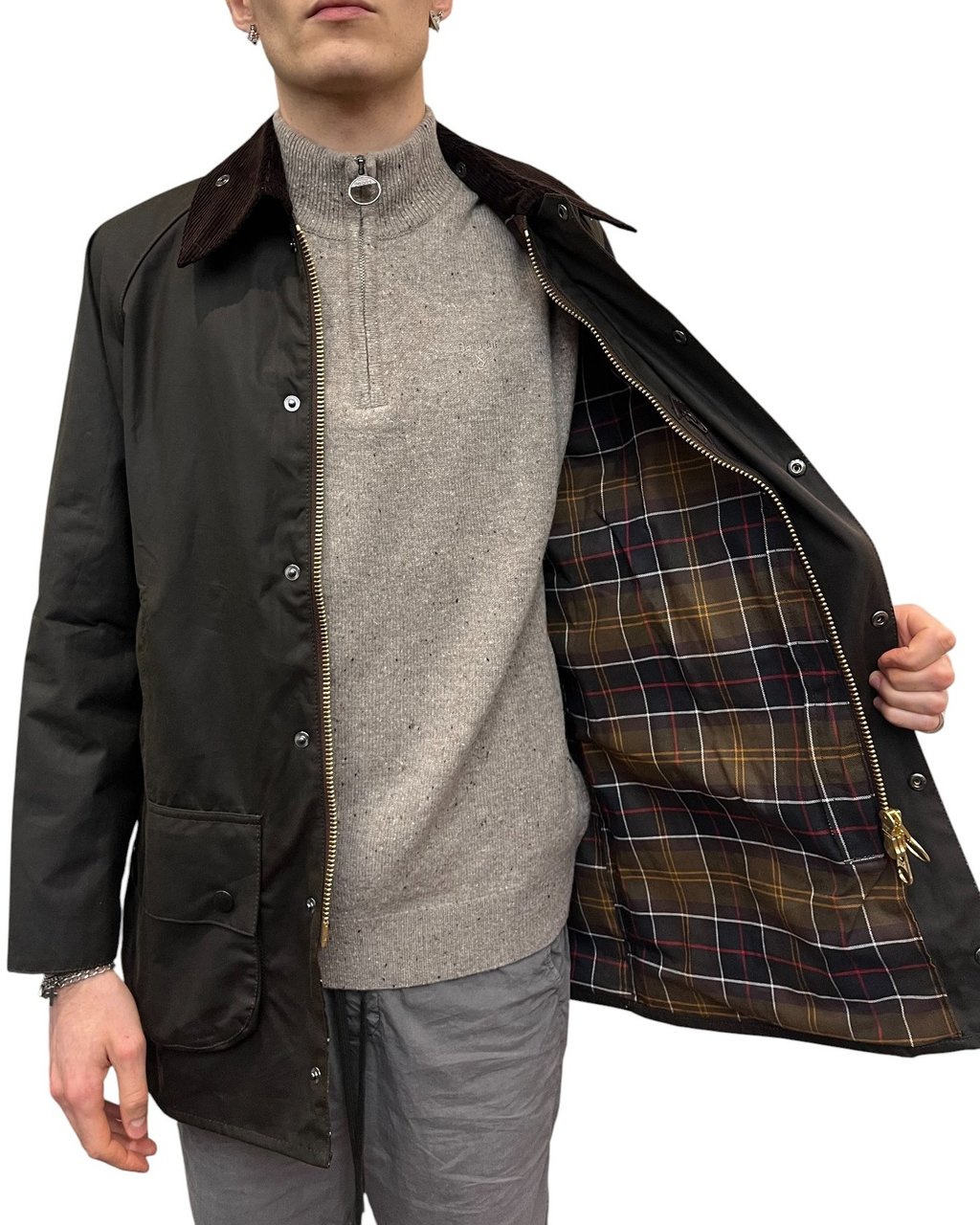 Barbour Veste Beaufort waxée Olive Barbour Homme MWX0002 OL71 Divers