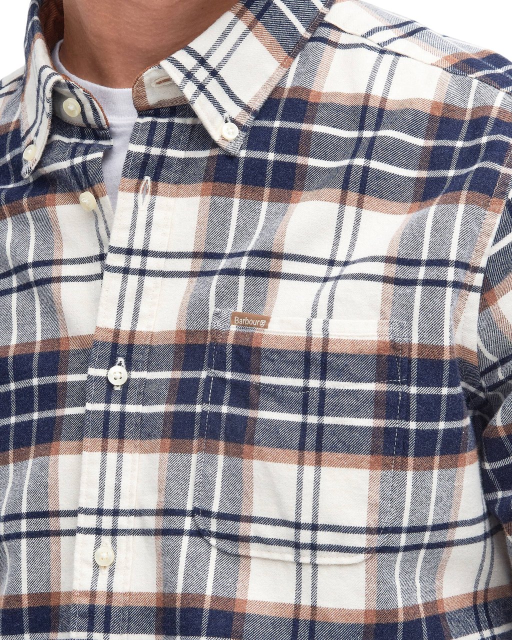 Barbour Chemise flanelle tartan écru bleu taupe Portdown Barbour homme MSH5035 BE11 Divers