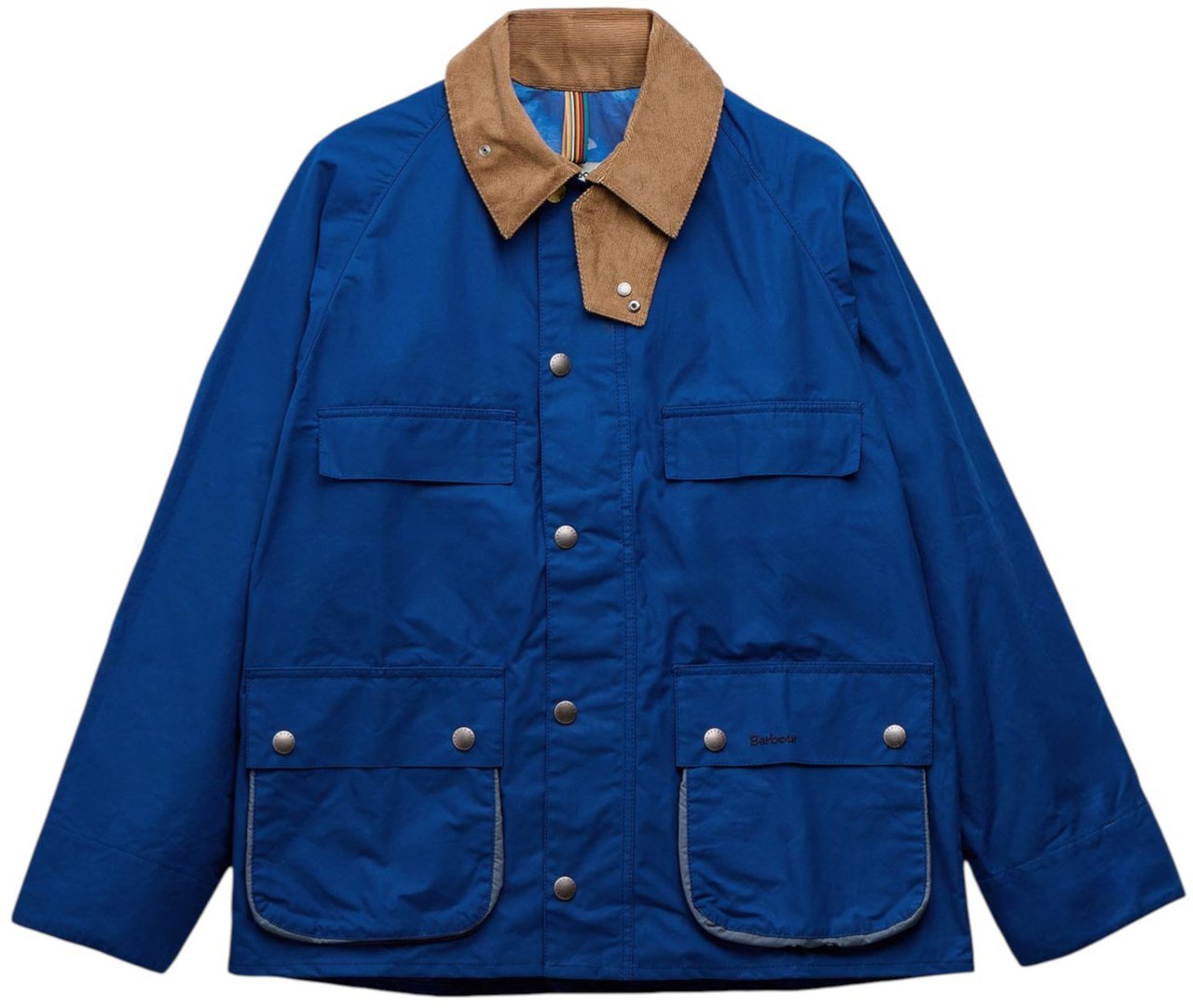 Barbour Veste Paul Smith Bedale bleu roi col velour sable MCA1126 BL51 Barbour homme Divers